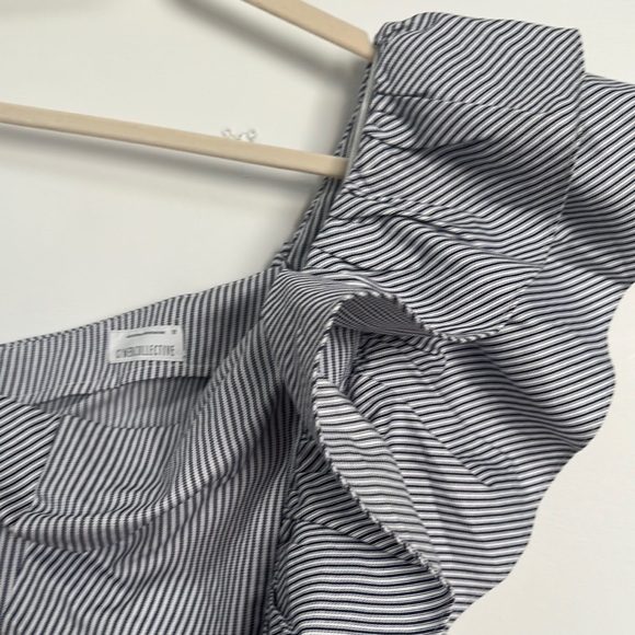 Striped One-Shoulder Ruffle Dress - Picture 3 of 3